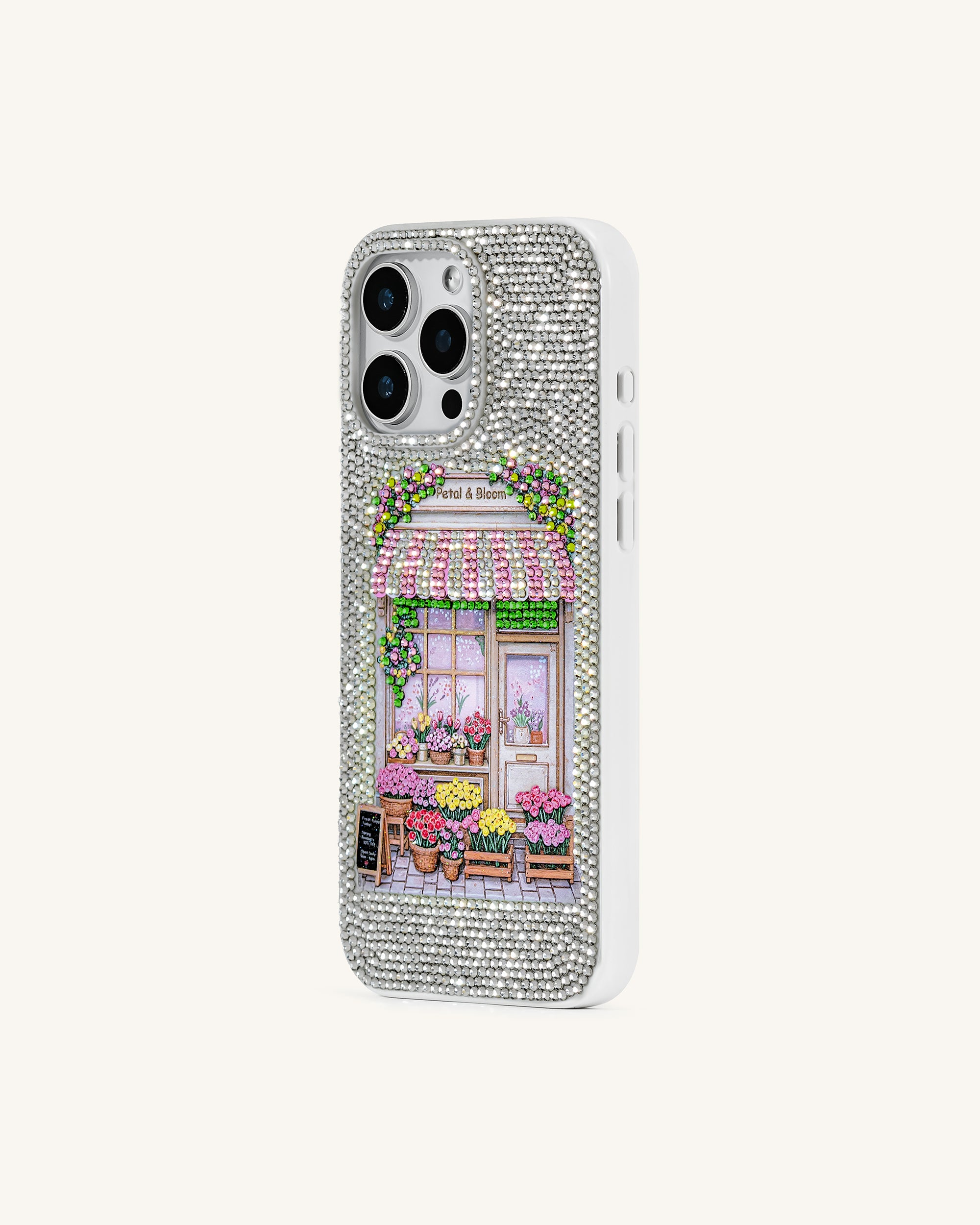 Ellie Floral Shoppe Phone Case - Multicolor White - Image 2