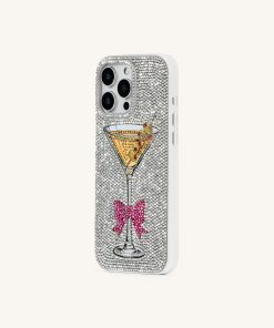 Alternative view of Sparkling Martini Phone Case - Multicolor White
