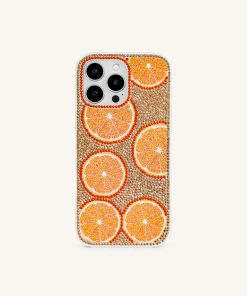 Orange Burst Bling Phone Case - Multicolor Orange