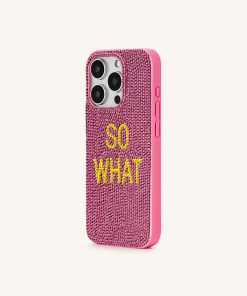 Alternative view of So What Rhinestone Phone Case - Pink