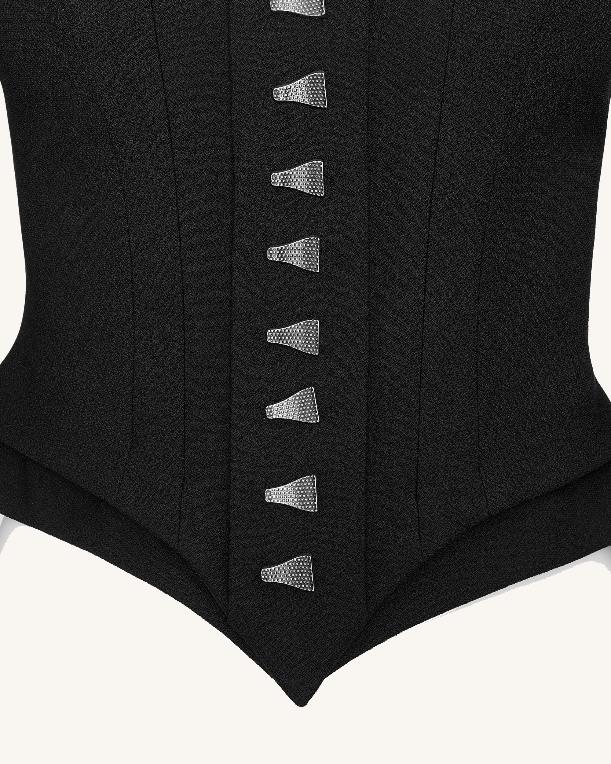 Lydia Corset-Inspired Blazer - Black - Image 6