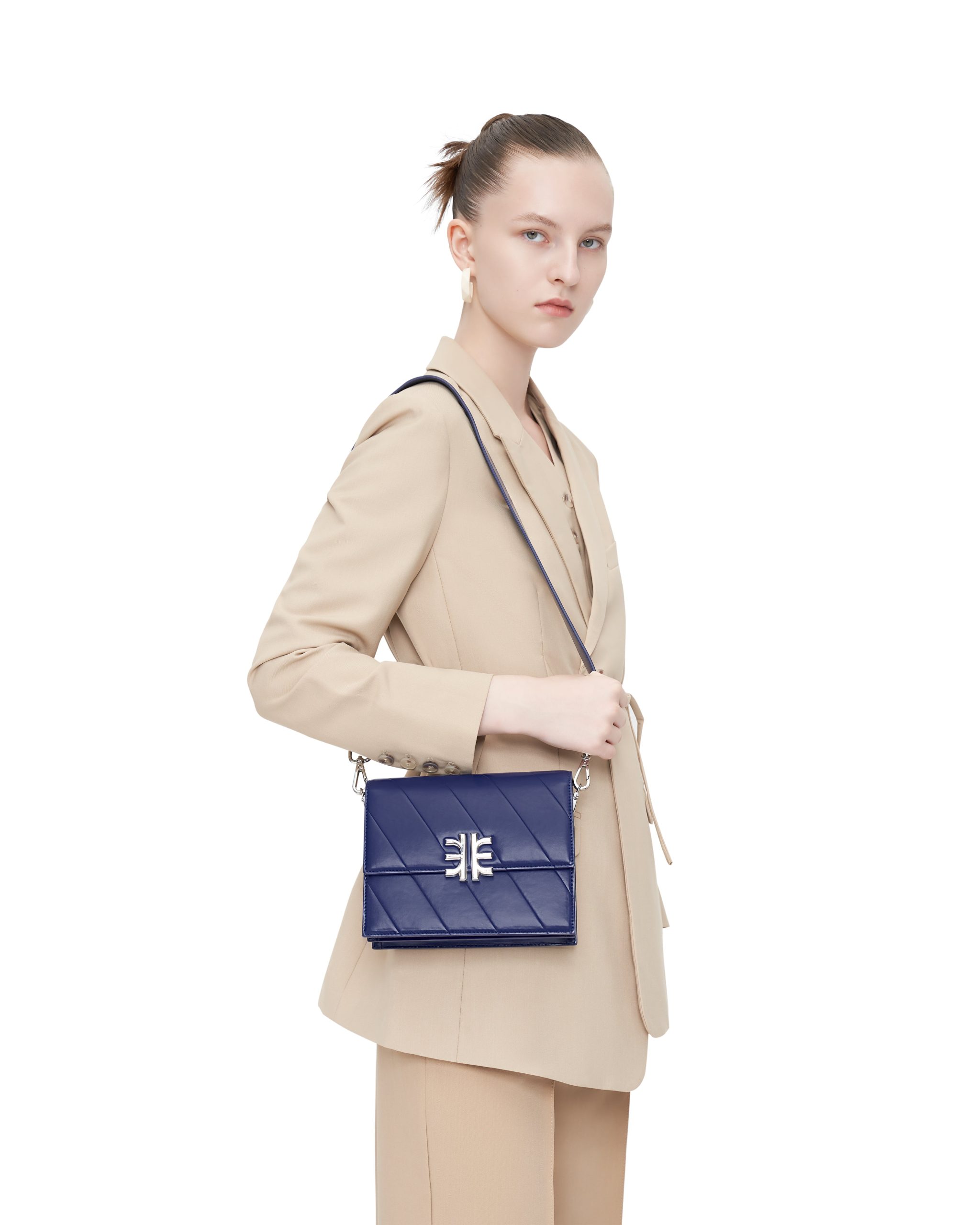 Mira Mini Flap Bag - Dark Blue - Image 6