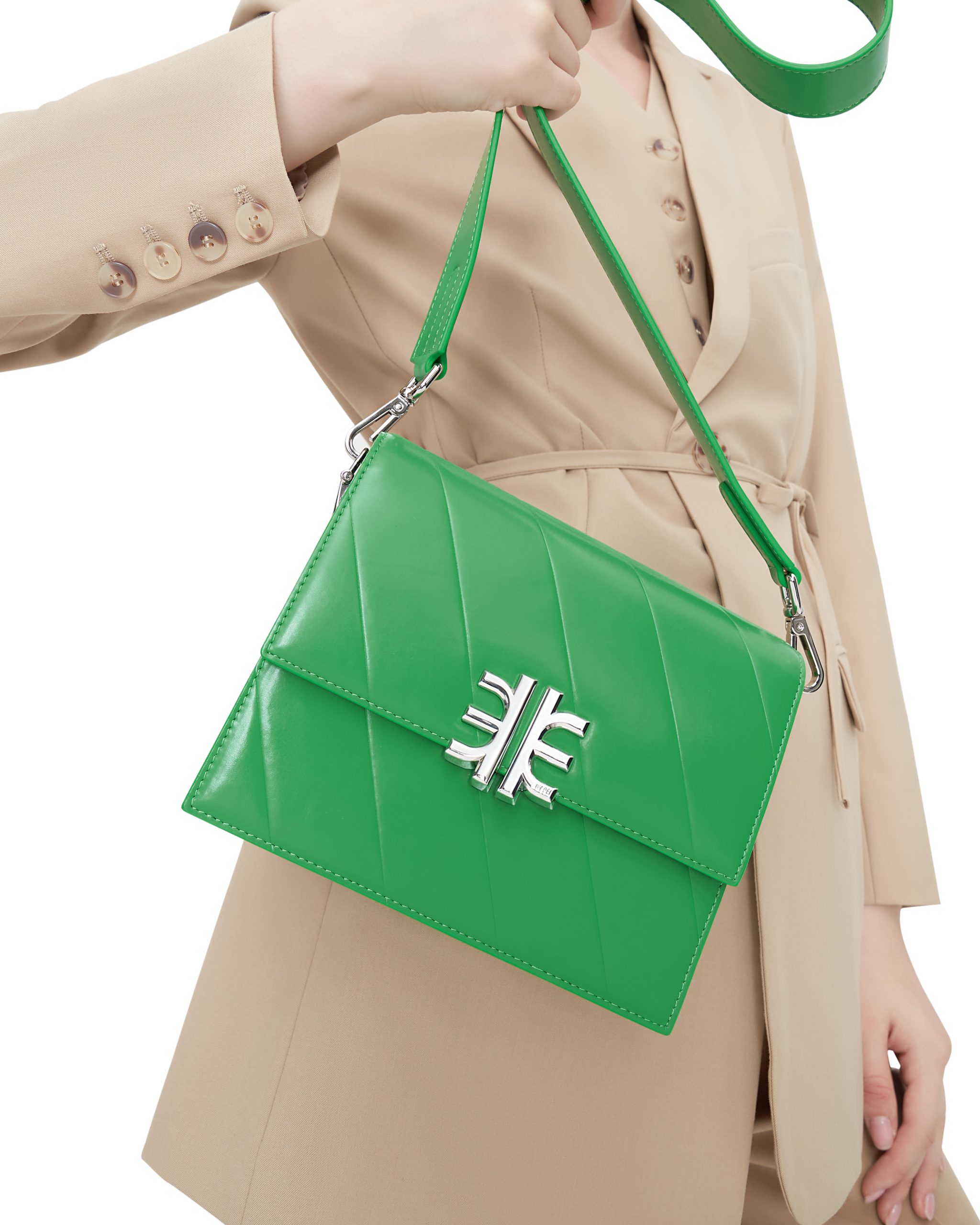 Mira Mini Flap Bag - Grass Green - Image 7