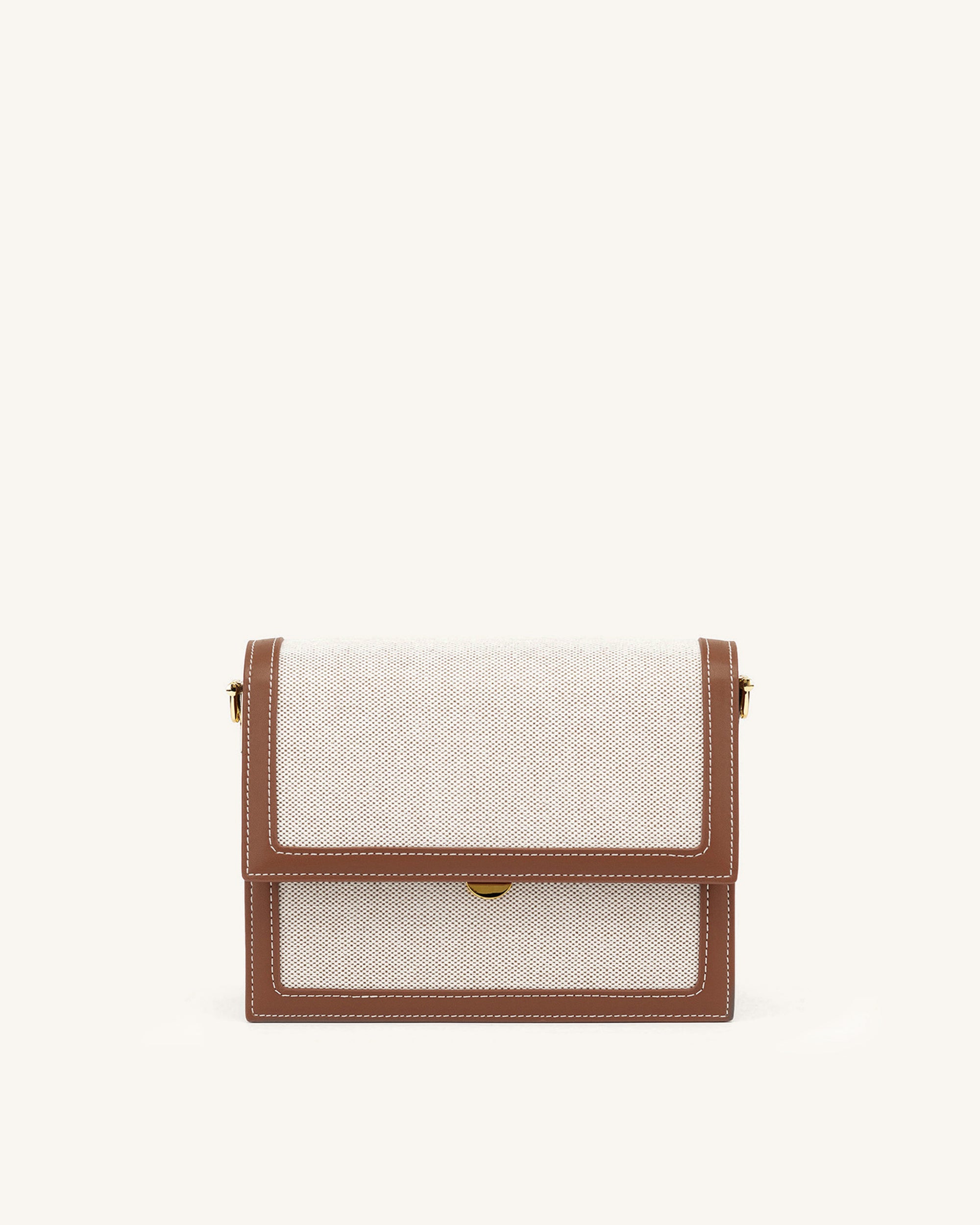 Mini Flap Crossbody - Beige Canvas - Image 3