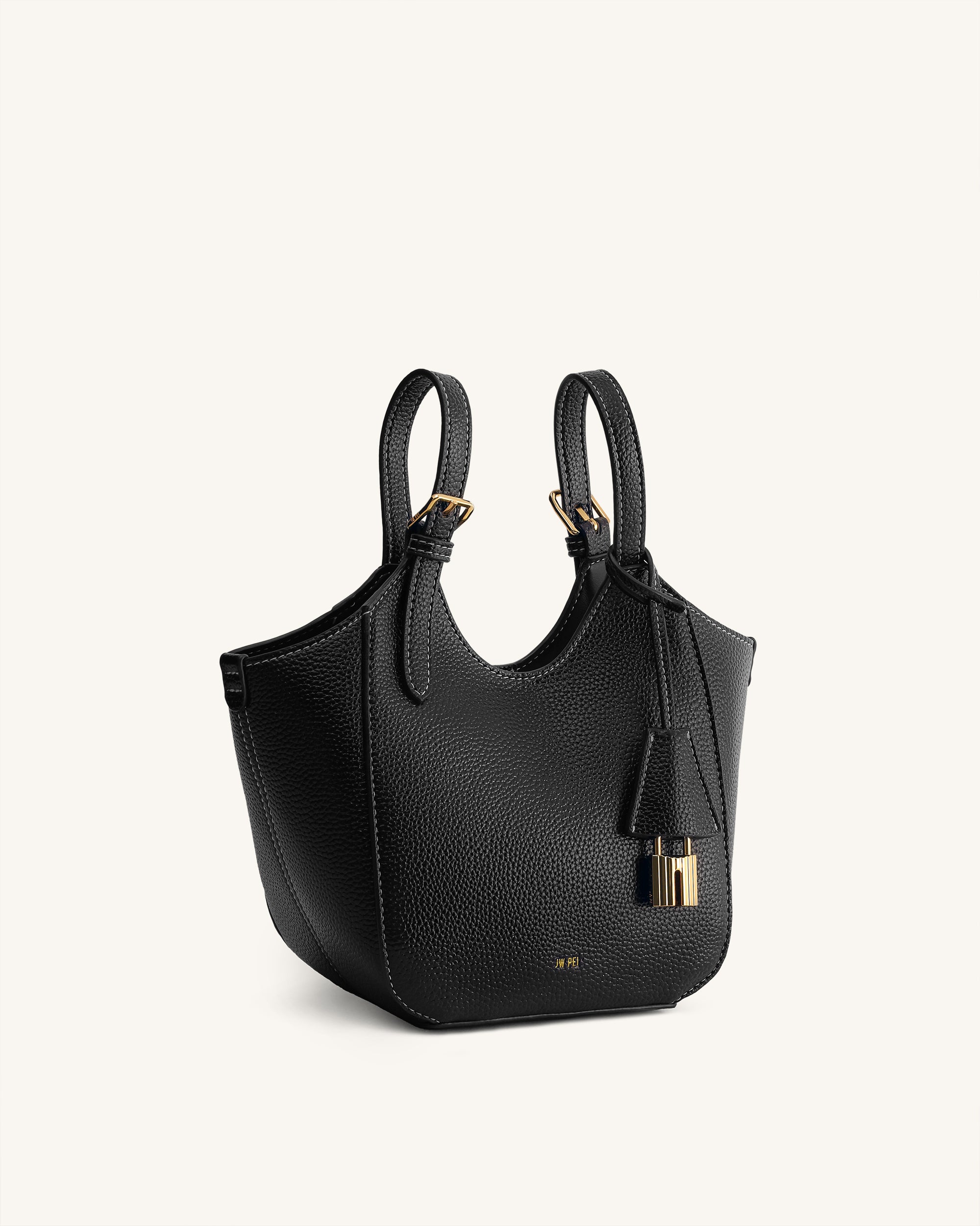 Ines Padlock Tote Bag - Black - Image 3