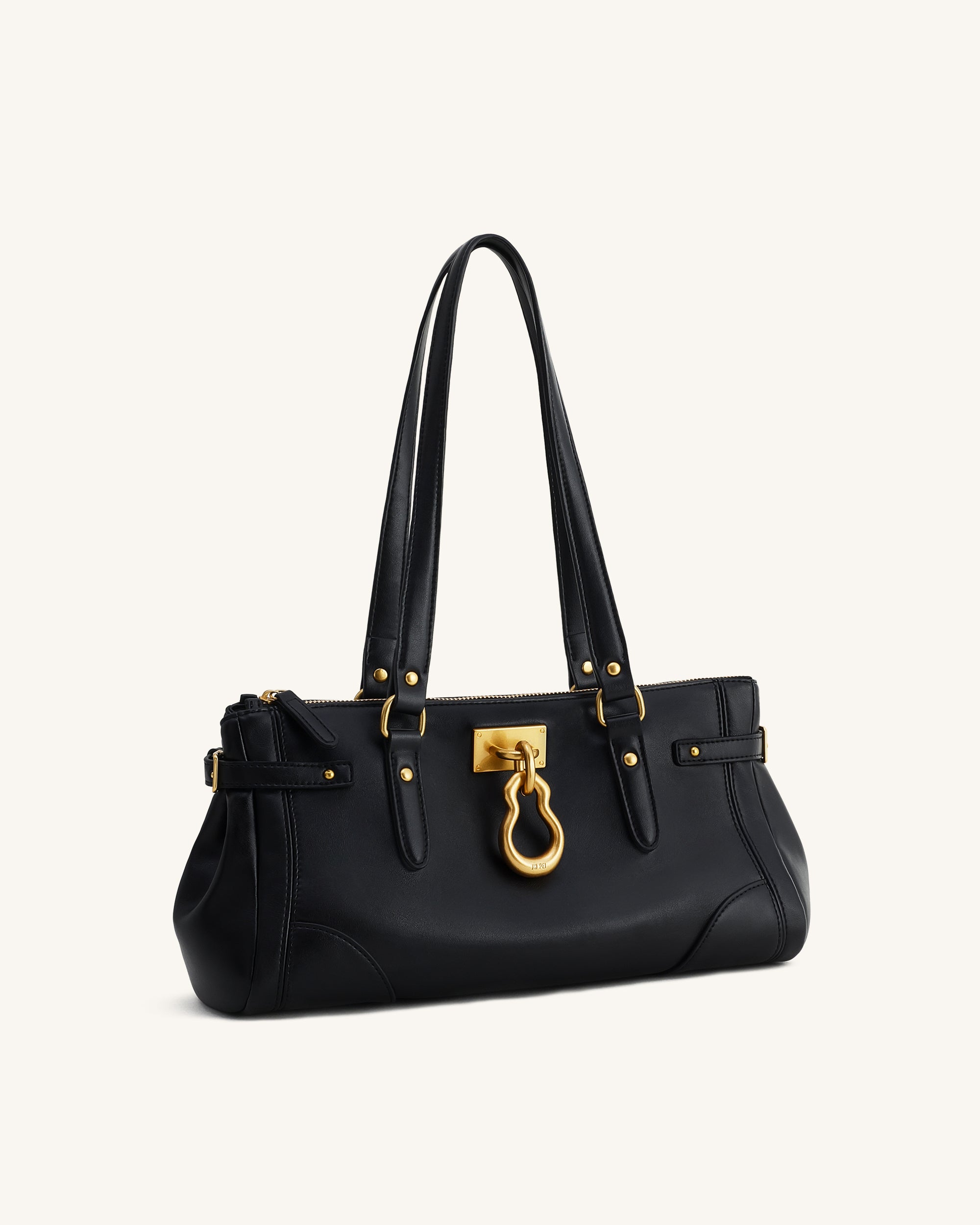 Yvette Elongated Tote Bag - Black - Image 3