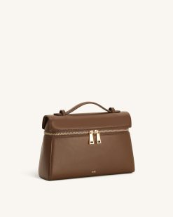 Alternative view of Thea Large Top Handle Bag - Mocha Brown