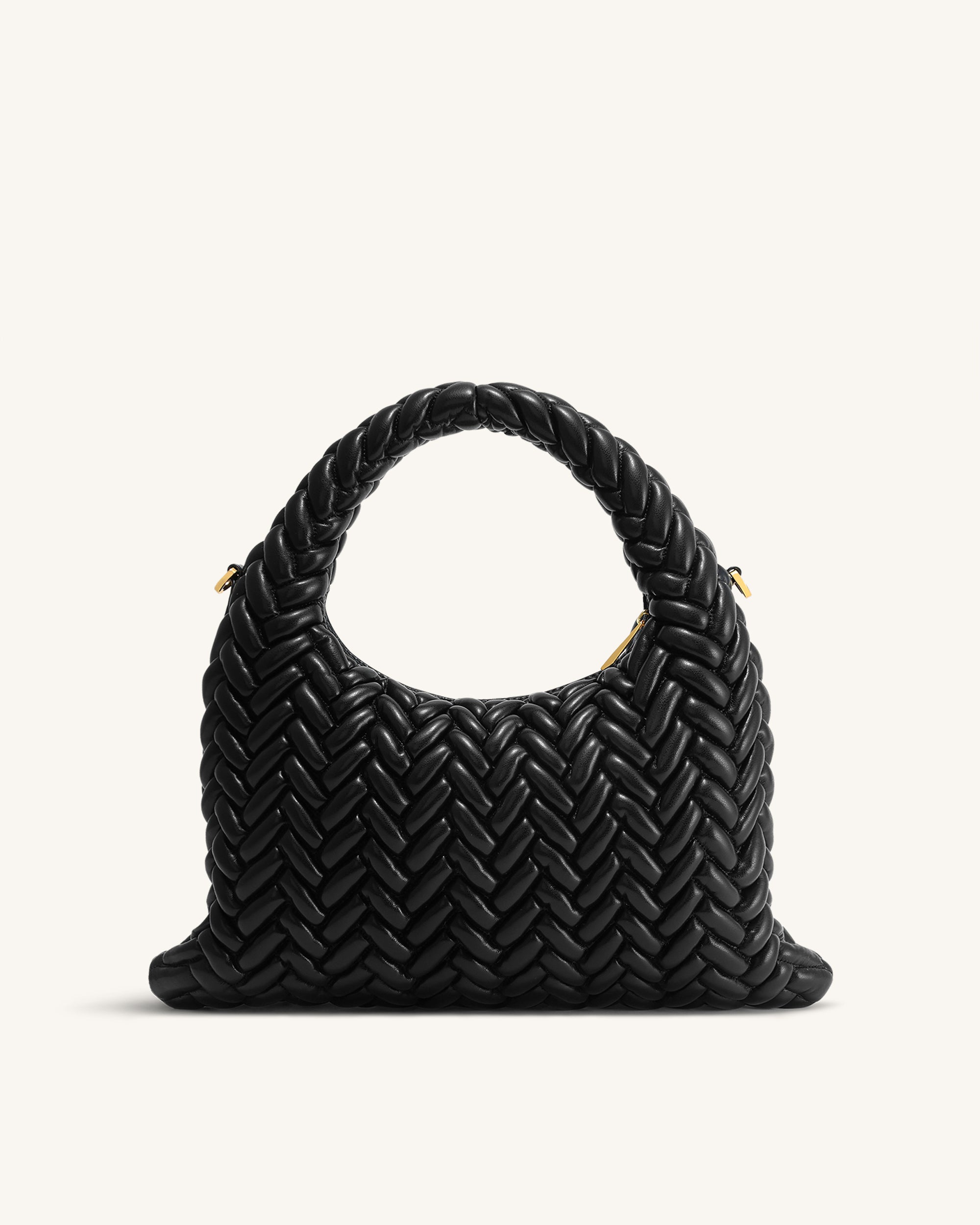 Cora Quilting Handle Bag - Black - Image 3