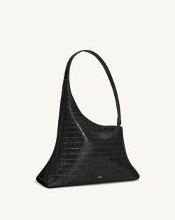 Alternative view of Lyra Shoulder Bag - Black Croc