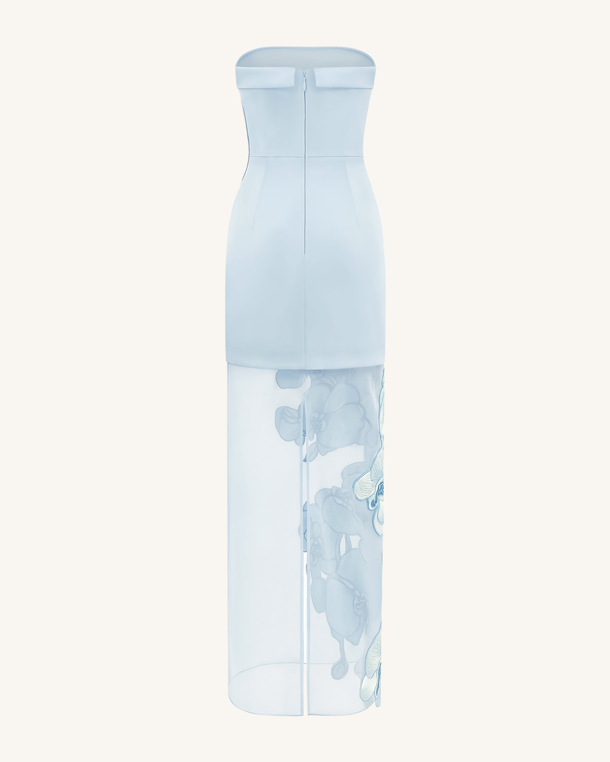 Orchid Embroidered Dress - Light Blue - Image 5