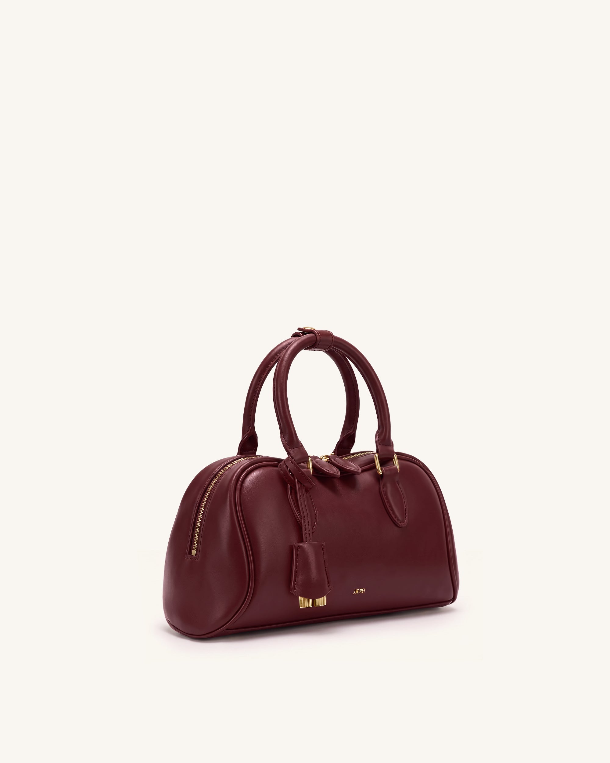 Rosalie Bowler Top Handle Bag - Dark Burgundy - Image 2