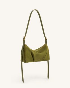 Alternative view of Loriette Faux Suede Crossbody Bag - Olive Green