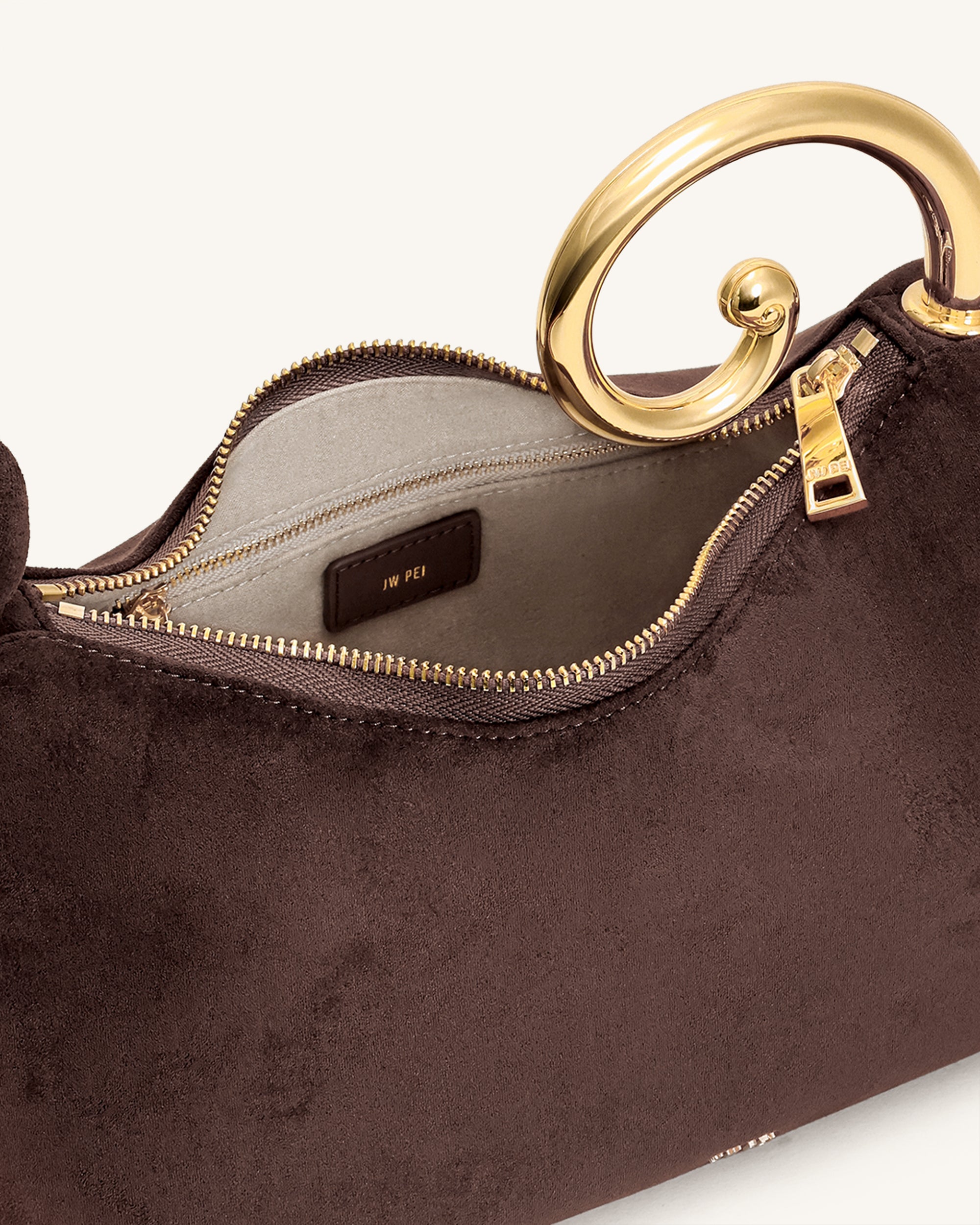 Nell Fringe Hardware Top Handle Bag - Deep Brown - Image 5