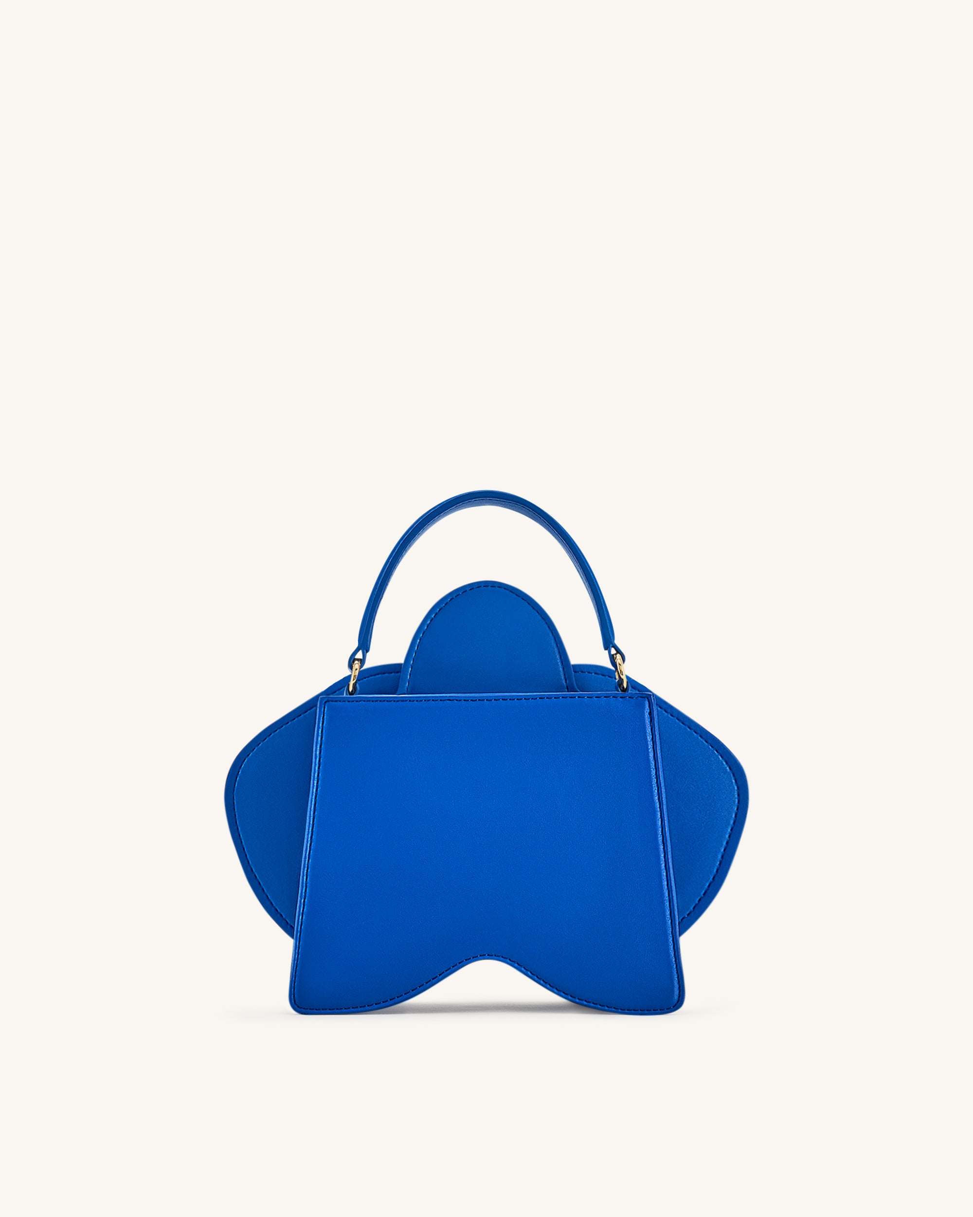 Flora Orchid Shaped Top Handle Bag - Blue - Image 3