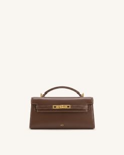 Noor Top Handle Bag - Amber Brown
