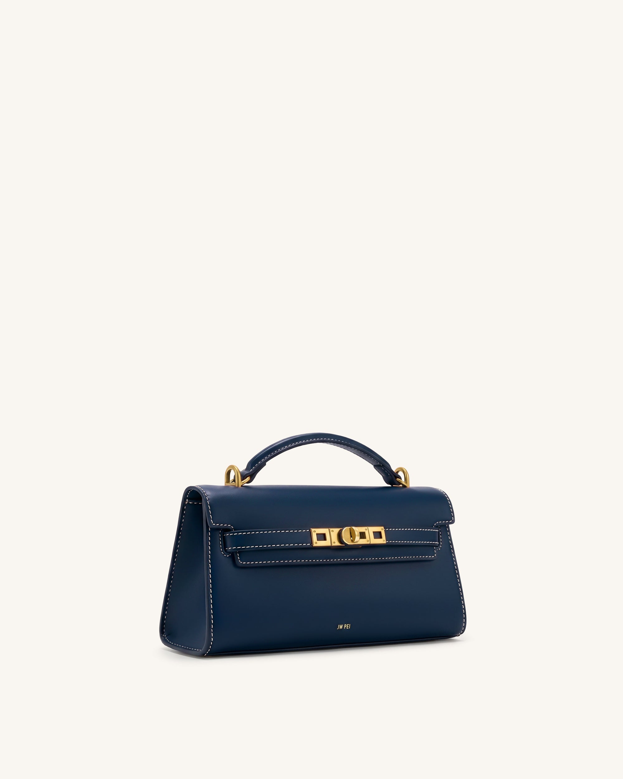 Noor Top Handle Bag - Navy Blue - Image 2