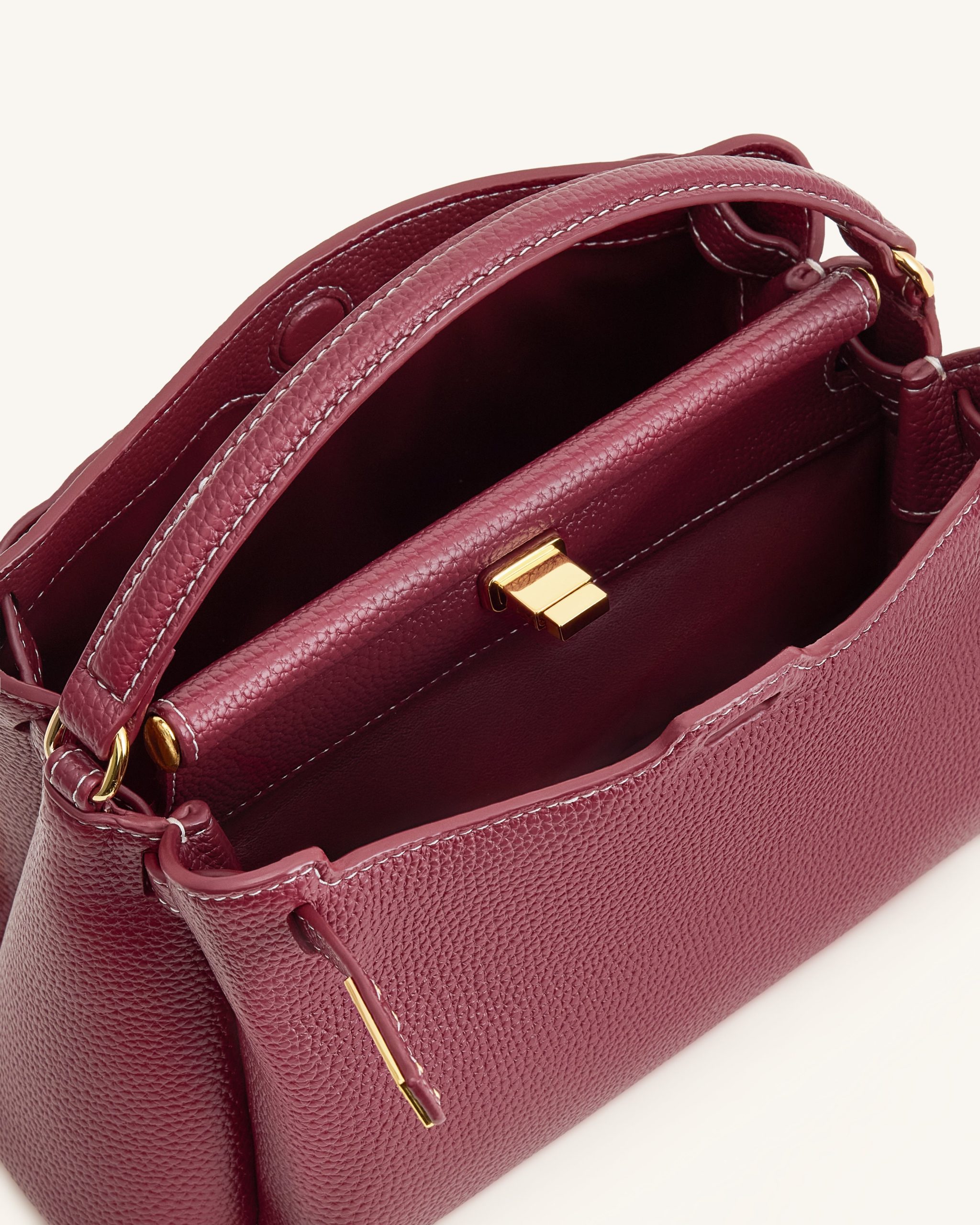 Carmen Top Handle Bag - Burgundy - Image 4