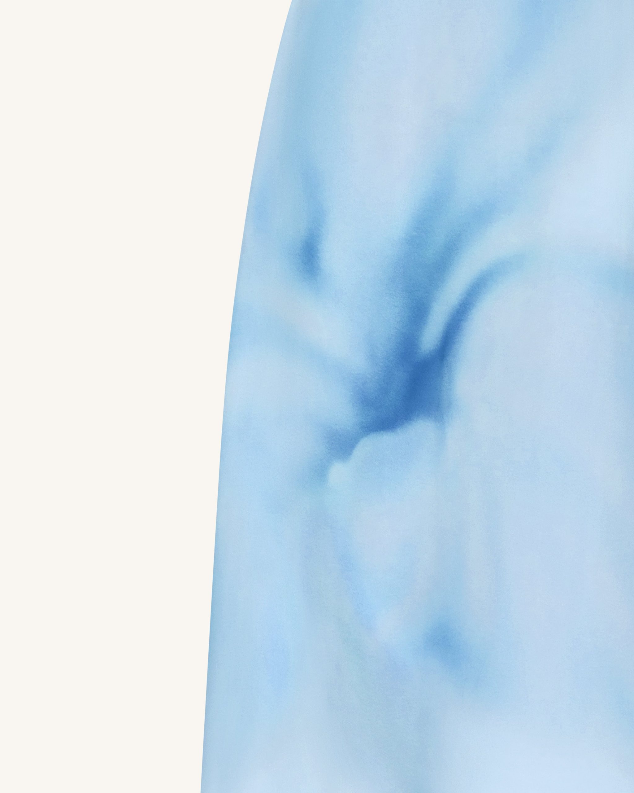 Watercolor Floral Print Strapless Maxi Dress - Blue - Image 5
