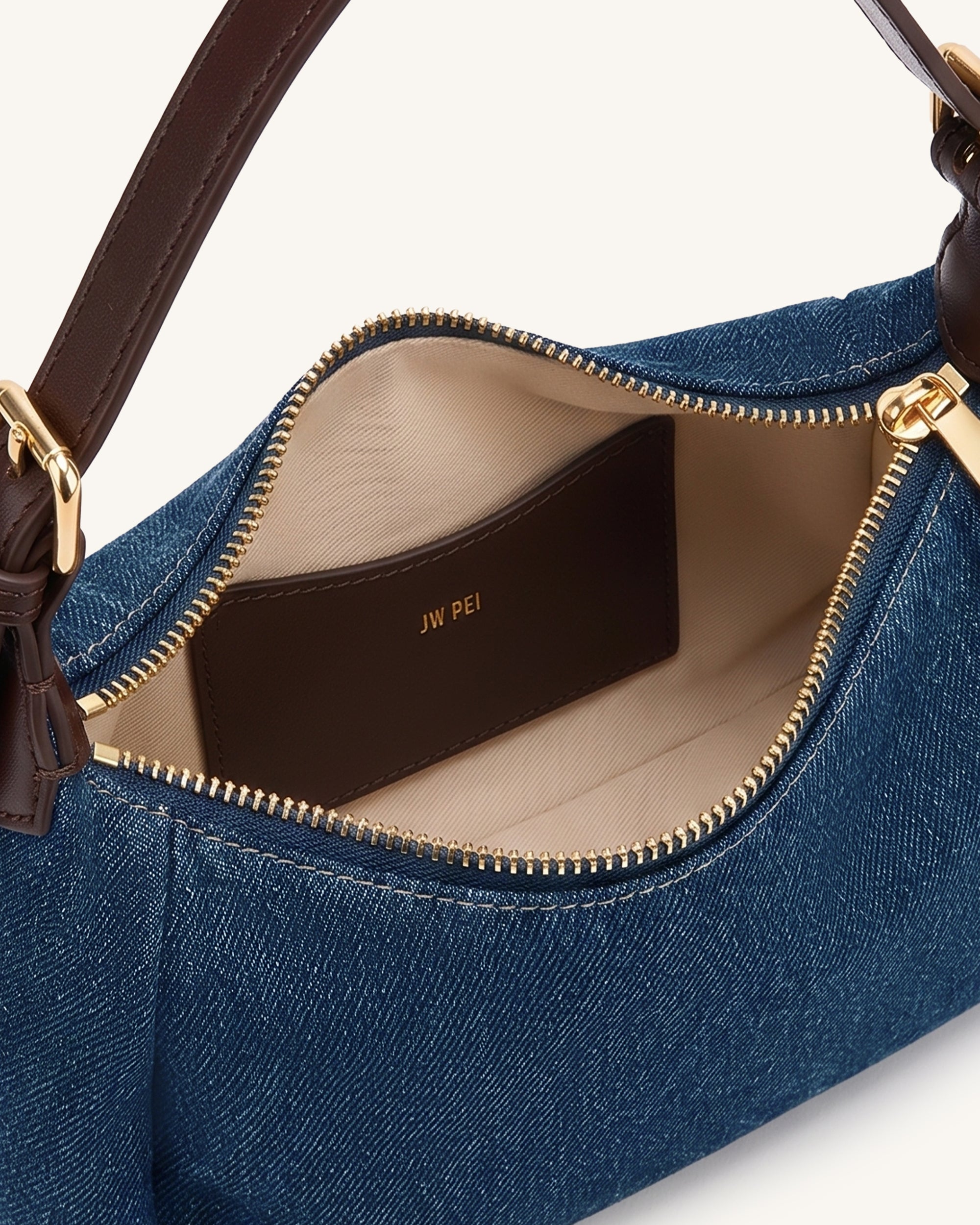 Velora Denim Shoulder Bag - Blue Denim - Image 5