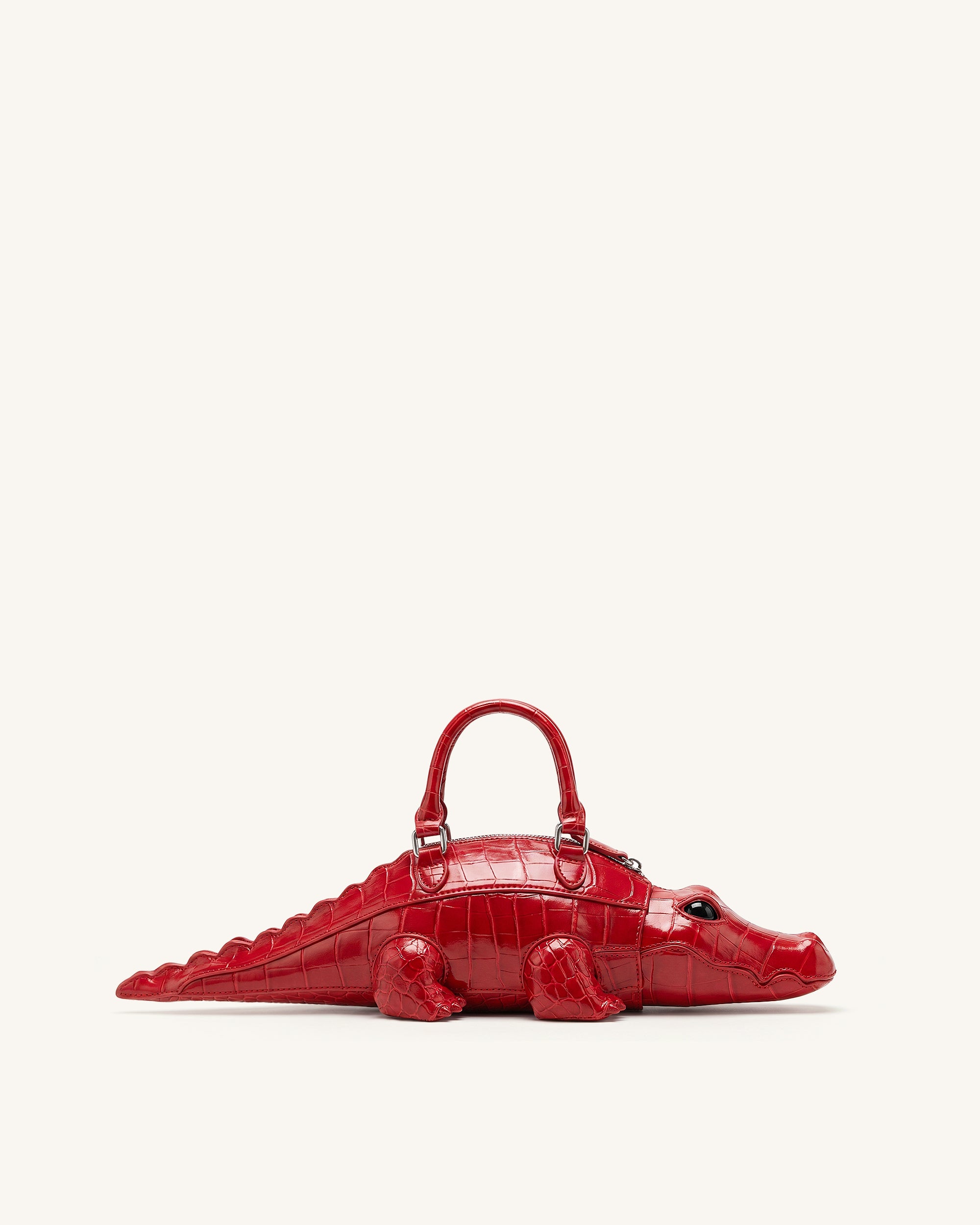 Jayden Crocodile Novelty Handbag - Red
