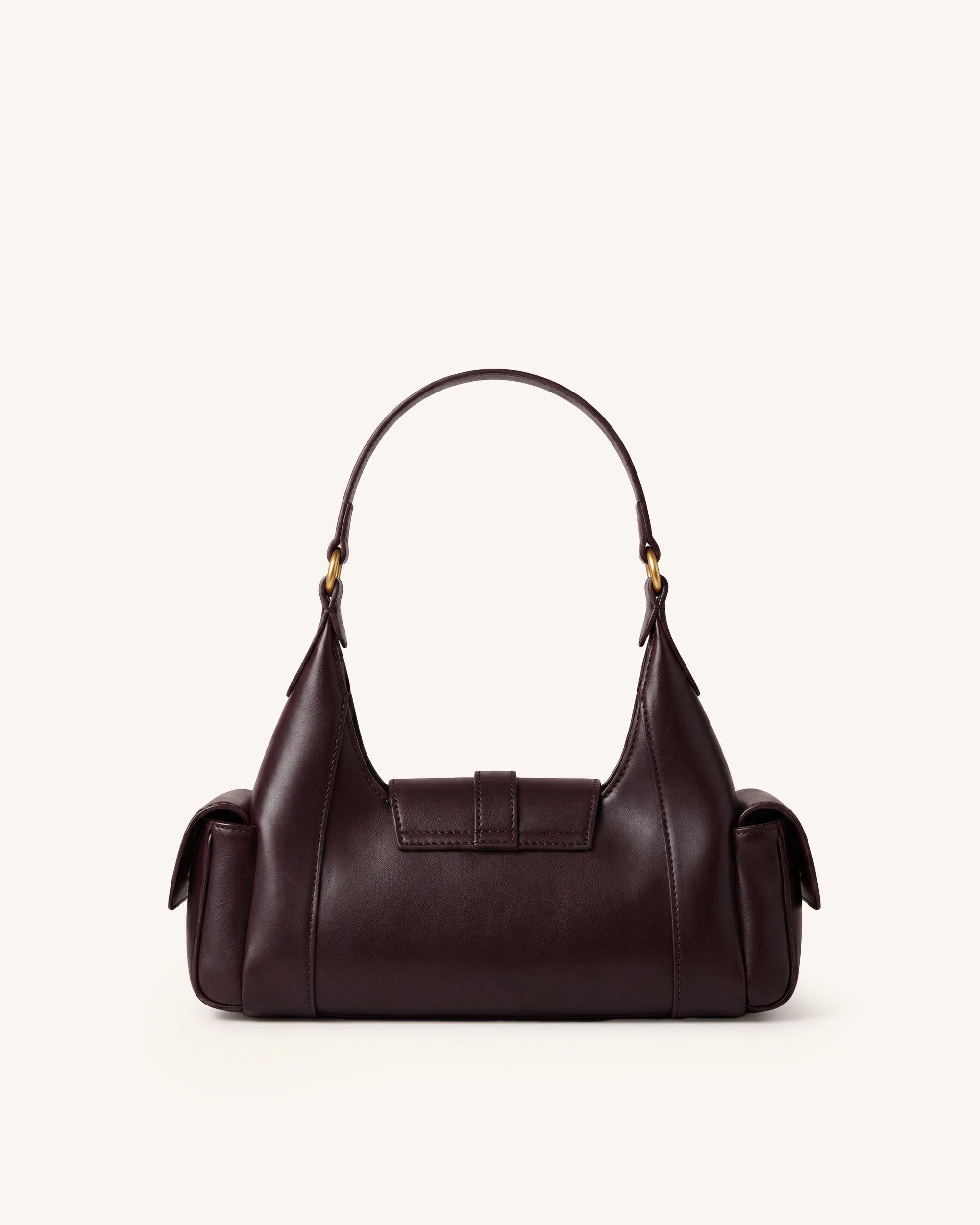 Estelle Pocket Shoulder Bag - Dark Brown - Image 3