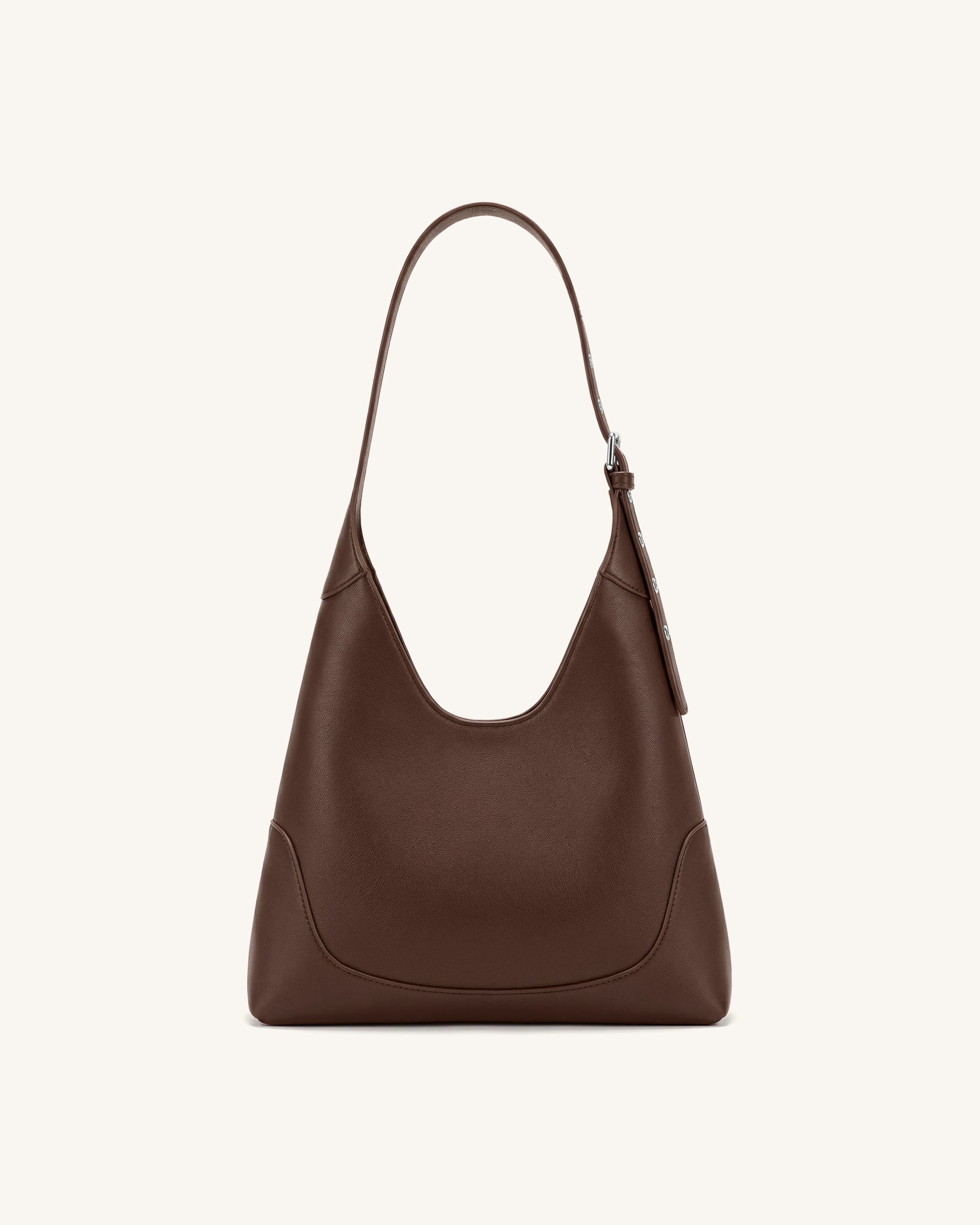 Willow Soft Hobo Shoulder Bag - Dark Brown - Image 3