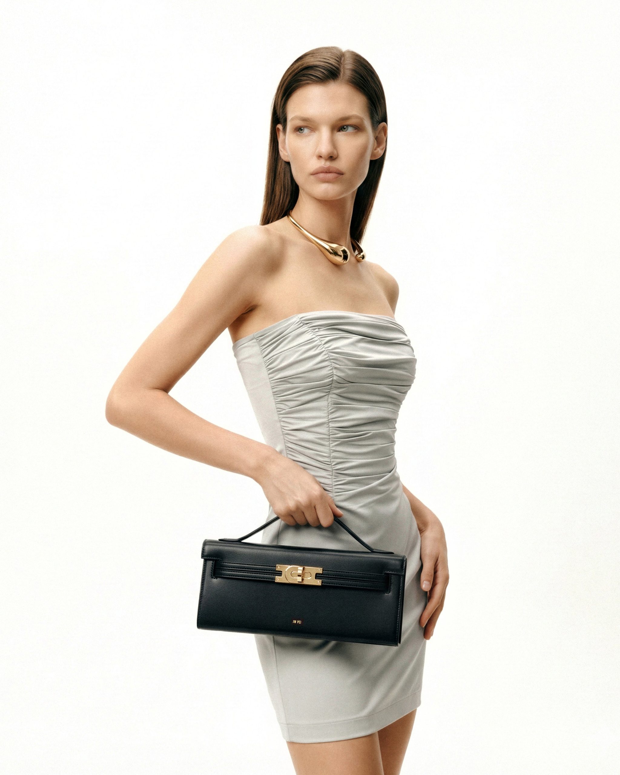 Bria Structured Top Handle Bag - Black - Image 2