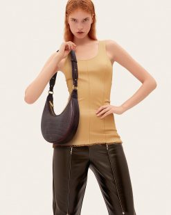 Alternative view of Carly Saddle Bag - Brown Croc