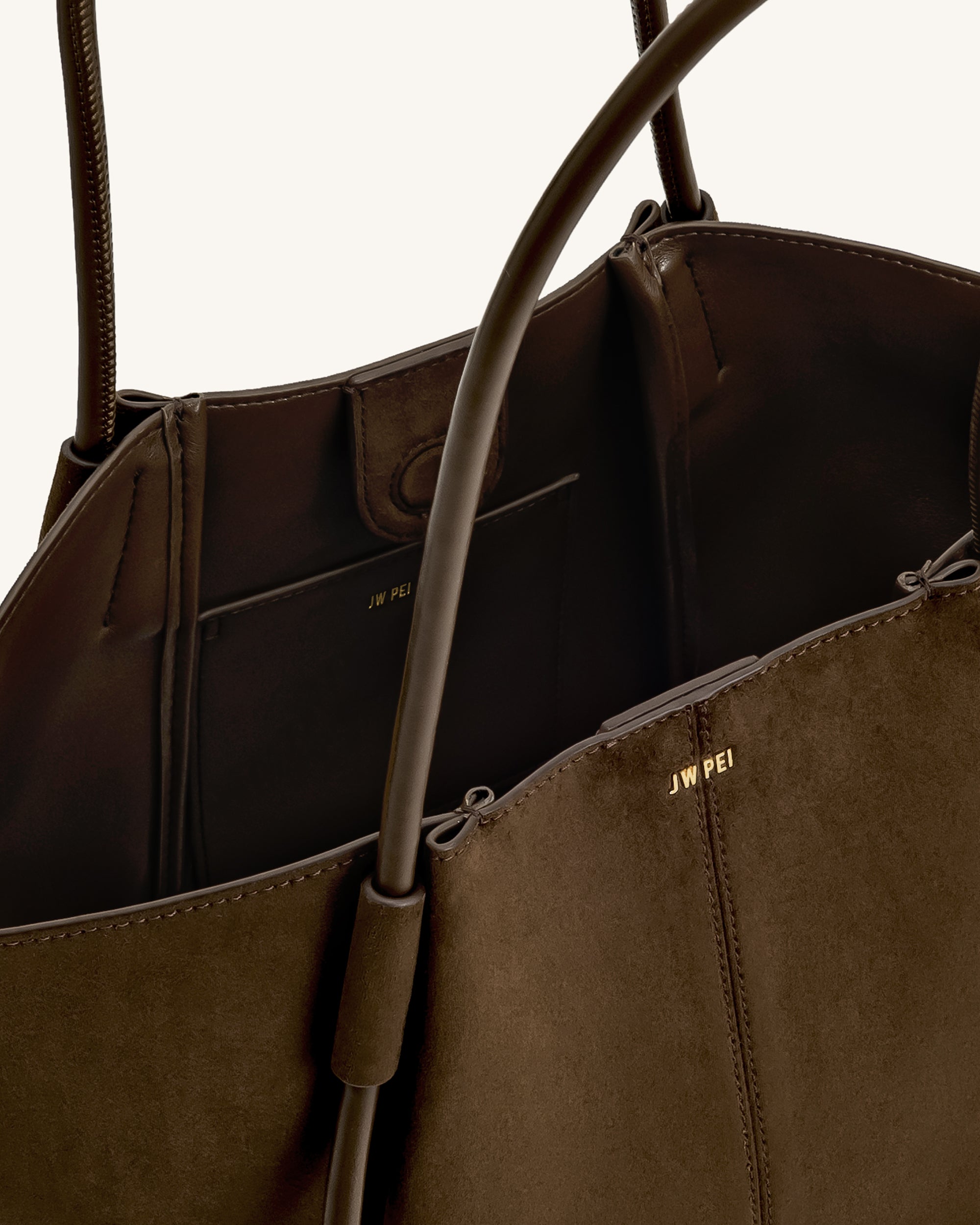 Nala Wide Tote Bag - Mocha Brown - Image 4