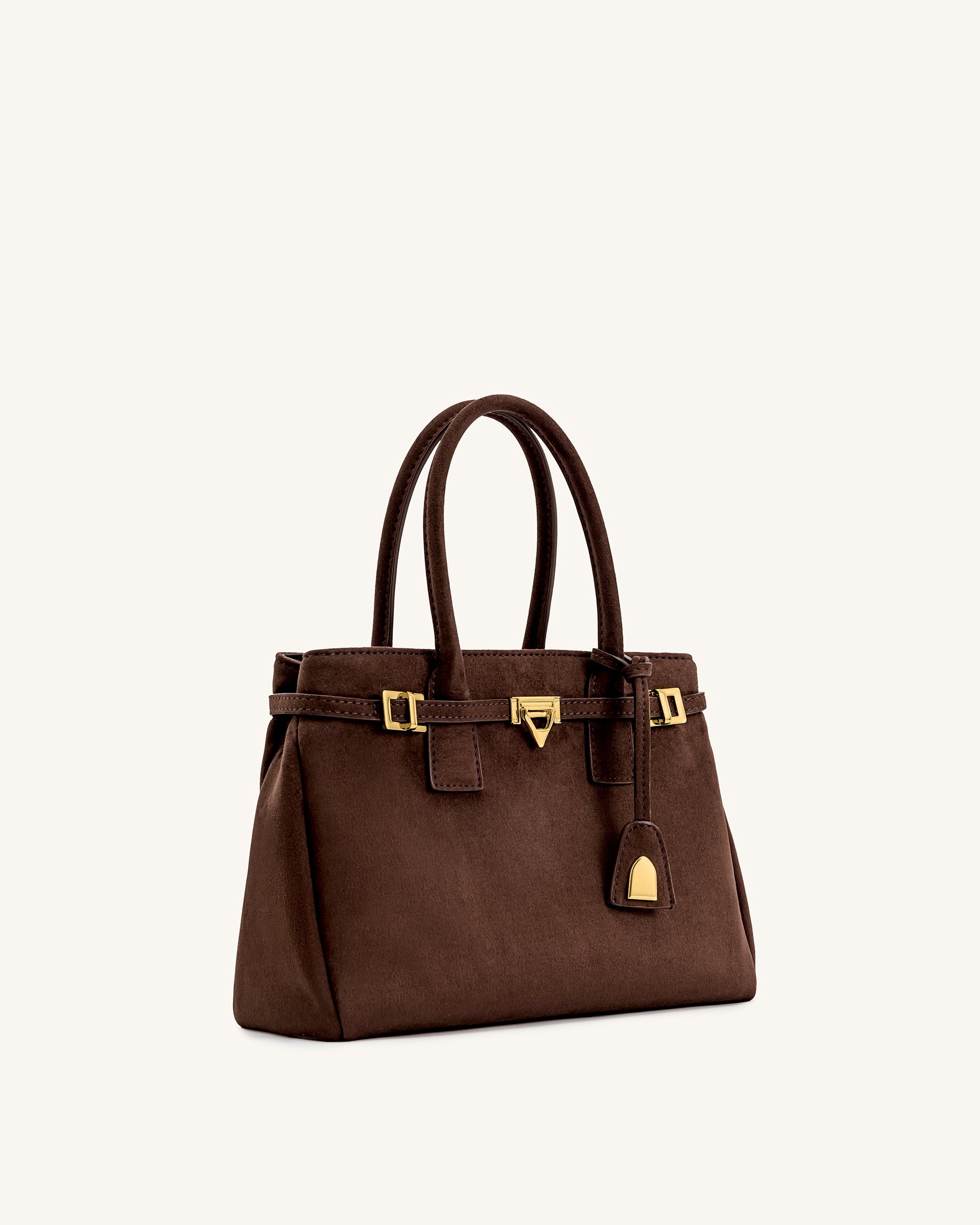 Miley Belt Embellished Tote Bag - Brown - Image 2