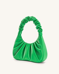Alternative view of Gabbi Ruched Hobo Handbag - Grass Green